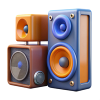 pristine futuristic A speaker, audio equipment. NO BACKGROUND with Transparent Background. studio quality png