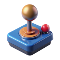 nostalgic striking A retro arcade joystick. NO BACKGROUND with Transparent Background. expertly shot png