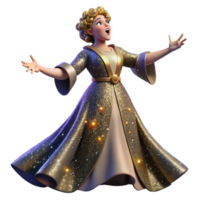 impressive abstract Opera Singer Cutout with Dramatic Pose Isolated professional png
