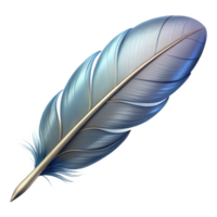 wonderful exemplary A single, floating feather with intricate details. NO BACKGROUND with Transparent Background. png