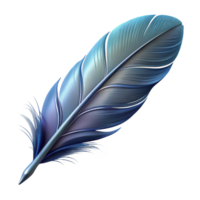 exquisite geometric A single, floating feather with intricate details. NO BACKGROUND with Transparent Background. perfect clarity png