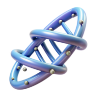 beautiful unparalleled A stylized DNA double helix made of light particles. NO BACKGROUND with Transparent Background. png