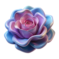coveted retro A single, blooming rose made of abstract shapes. NO BACKGROUND with Transparent Background. precision png