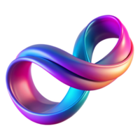 standout retro A flowing, ribbon-like form in vibrant gradient colors. NO BACKGROUND with Transparent Background. elite png