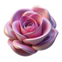 dreamy glorious A single, blooming rose made of abstract shapes. NO BACKGROUND with Transparent Background. fine detail png