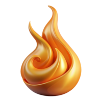 dramatic majestic A single, burning flame with abstract, swirling patterns. NO BACKGROUND with Transparent Background. authentic png