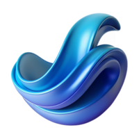 celebrated classic A flowing, abstract wave form in shades of blue. NO BACKGROUND with Transparent Background. refined png