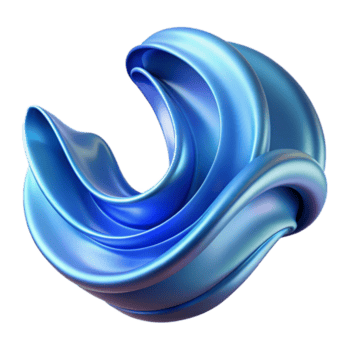 opvallend kenmerkend een stromend, abstract Golf het formulier in tinten van blauw. Nee achtergrond met transparant achtergrond. png