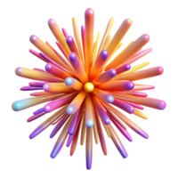 eftertraktade renässans en dynamisk, exploderande fyrverkeri av färgrik partiklar. Nej bakgrund med transparent bakgrund. elit png