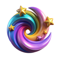 mysterious impressive A dynamic, swirling galaxy of colorful stars. NO BACKGROUND with Transparent Background. luxury png