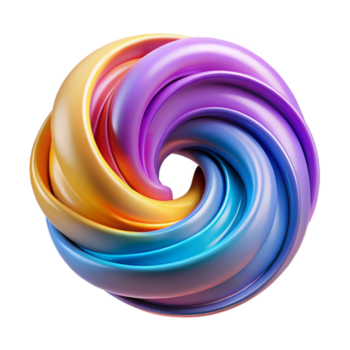 fängslande samtida en dynamisk, virvlande virvel av färgrik måla. Nej bakgrund med transparent bakgrund. äkta png