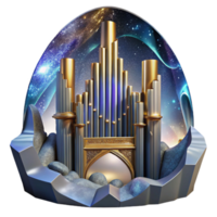 elegant rustic Organ Pipes and Cathedral Interior Cutout with Majestic Atmosphere Isolated high resolution png