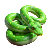 sumptuous minimalist A slithering green tree python, NO BACKGROUND with Transparent Background. top-tier png