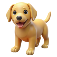 exquisite dreamy futuristic A playful golden retriever puppy, NO BACKGROUND with Transparent Background. high resolution png