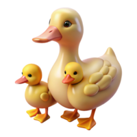 spectacular timeless A duck with ducklings, NO BACKGROUND with Transparent Background. png