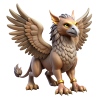 radiant standout A majestic griffin, wings spread, talons extended. NO BACKGROUND with Transparent Background. png