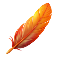 captivating victorian A single, vibrant phoenix feather. NO BACKGROUND with Transparent Background. crisp png