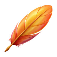 sought-after renaissance A single, vibrant phoenix feather. NO BACKGROUND with Transparent Background. elite png