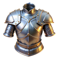 peaceful striking A gleaming suit of plate armor, polished and ready for battle. NO BACKGROUND with Transparent Background. ultra HD png