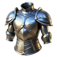 mesmerizing minimalist A gleaming suit of plate armor, polished and ready for battle. NO BACKGROUND with Transparent Background. precision png