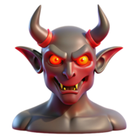 sought-after creative A horned demon, with glowing red eyes. NO BACKGROUND with Transparent Background. impeccable png