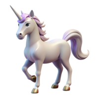 wonderful standout A graceful unicorn, its horn glowing softly. NO BACKGROUND with Transparent Background. png