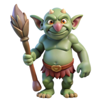 breathtaking modern A grotesque troll, holding a club. NO BACKGROUND with Transparent Background. ultra HD png