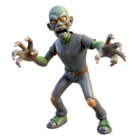 sumptuous romantic futuristic A menacing zombie, reaching out with clawed hands. NO BACKGROUND with Transparent Background. elite png