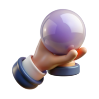 majestic distinguished A single, withered hand, clutching a crystal ball. NO BACKGROUND with Transparent Background. png