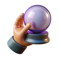 dramatic exceptional A single, withered hand, clutching a crystal ball. NO BACKGROUND with Transparent Background. png