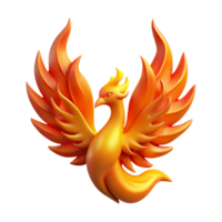 inspired organic A stylized phoenix engulfed in flames, NO BACKGROUND with Transparent Background. top-tier png