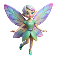 alluring creative A whimsical fairy with iridescent wings, NO BACKGROUND with Transparent Background. sharp png