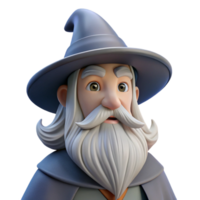 radiant inspired A wise old wizard with a long white beard, NO BACKGROUND with Transparent Background. png