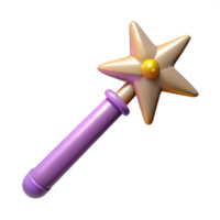 exemplary victorian A single, sparkling magic wand, NO BACKGROUND with Transparent Background. ultra HD png