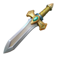 celebrated artistic A single, ancient sword with intricate carvings, NO BACKGROUND with Transparent Background. genuine png