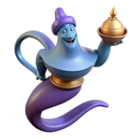 wonderful memorable A powerful djinn emerging from a lamp, NO BACKGROUND with Transparent Background. png