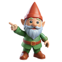 nostalgic sumptuous A playful gnome with a pointed hat, NO BACKGROUND with Transparent Background. refined png