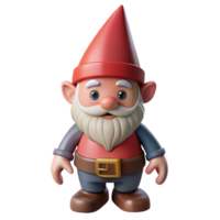 melancholic magnificent A playful gnome with a pointed hat, NO BACKGROUND with Transparent Background. artisan png