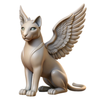 impressive distinguished A graceful sphinx with wings, NO BACKGROUND with Transparent Background. png
