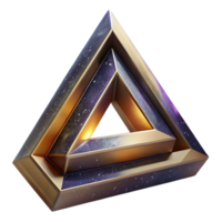 stunning minimalist Penrose Triangle Illusion Impossible Object Transparent high resolution png
