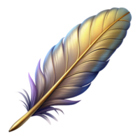 striking dramatic avant-garde A majestic griffin feather, NO BACKGROUND with Transparent Background. handcrafted png