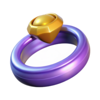 celebrated bohemian A single, enchanted ring, NO BACKGROUND with Transparent Background. professional png
