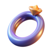 radiant notable A single, enchanted ring, NO BACKGROUND with Transparent Background. png