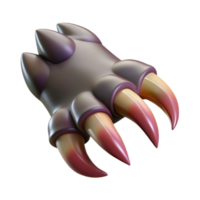 striking passionate gothic A fierce werewolf claw, NO BACKGROUND with Transparent Background. studio quality png