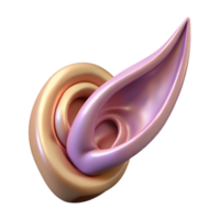 alluring unforgettable A beautiful elf ear, NO BACKGROUND with Transparent Background. png