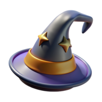 magnificent energetic mid-century A wise old wizard hat, NO BACKGROUND with Transparent Background. 8K png