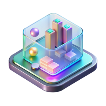 lockande abstrakt holografiska gränssnitt, flytande visa, data visualisering. Nej bakgrund med transparent bakgrund. exklusiv png