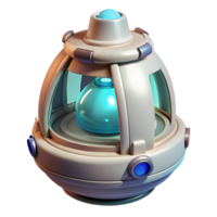 peaceful extraordinary Cryogenic pod, futuristic design, medical technology. NO BACKGROUND with Transparent Background. authentic png