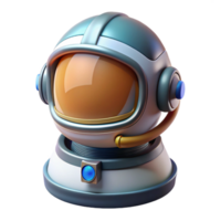 picturesque romantic creative Space helmet, reflective visor, astronaut gear. NO BACKGROUND with Transparent Background. 4K png