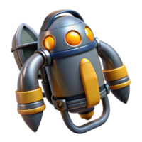 dynamic dramatic Jetpack, futuristic design, individual propulsion unit. NO BACKGROUND with Transparent Background. authentic png